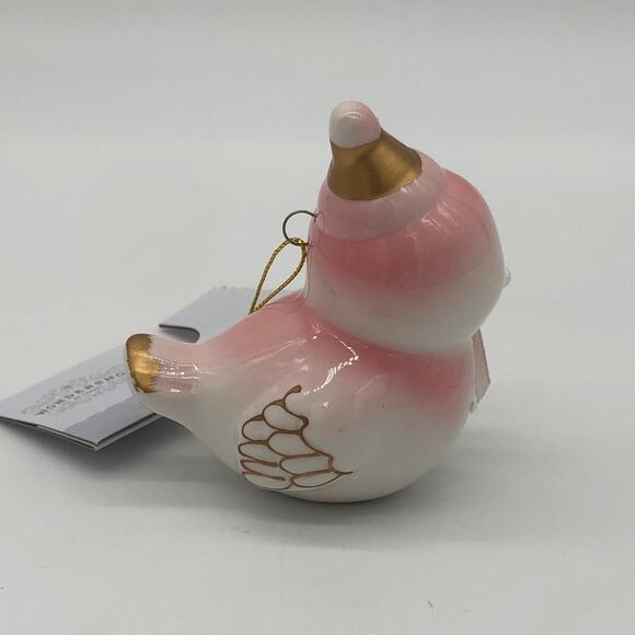Target Wondershop Pink & Gold Ceramic Bird Christmas Ornament 2022 NEW - Picture 2 of 4